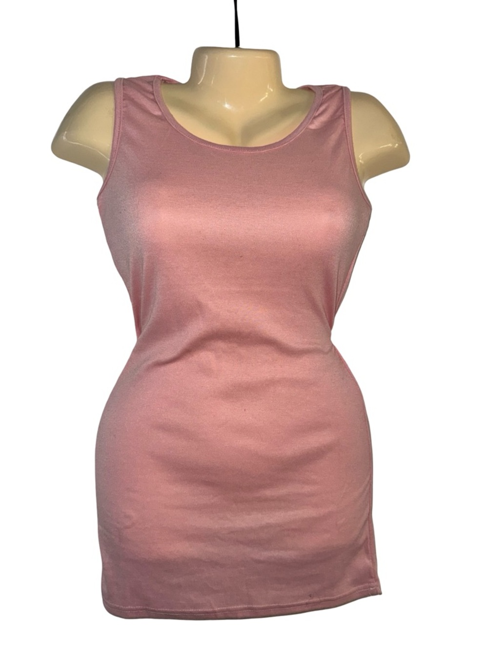 Sleeveless Pink Tank Dress